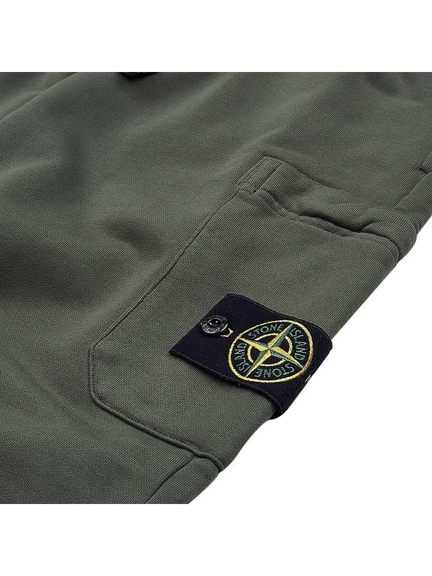 Compass Patch Cotton Track Pants Dark Green - STONE ISLAND - BALAAN 5