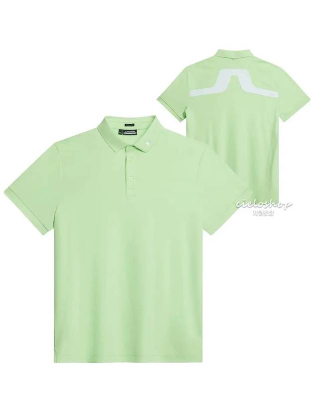 KV Regular Fit Men's Golf Polo Short Sleeve TShirt Green GMJT09158 - J.LINDEBERG - BALAAN 1