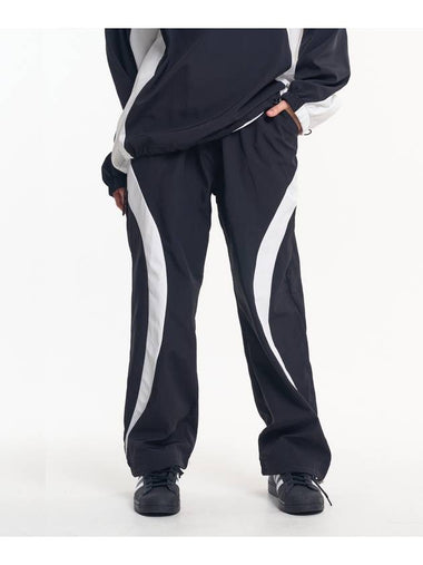 Nylon Side Curve Track Pants Black - MOO - BALAAN 1