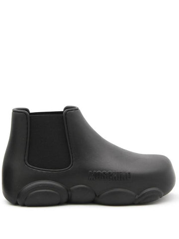 23 fw Black Rubber GUMMY Boots MA21903G1HM28000 B0480473753 - MOSCHINO - BALAAN 1