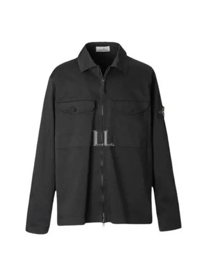 Two-pocket Overshirt Zip-up Jacket Black - STONE ISLAND - BALAAN 2