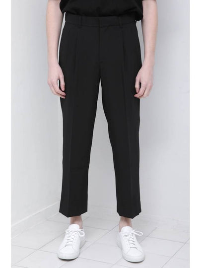 Men's Crop Wide Slacks Black - BUTTON SEOUL - BALAAN 2