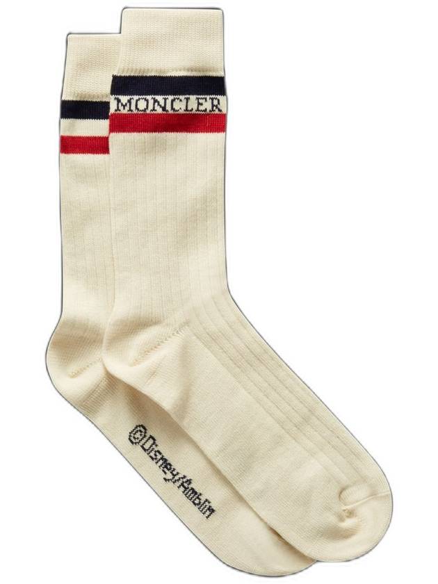 cotton logo socks white - MONCLER - BALAAN 2