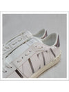 Men's VLTN Logo Open Low Top Sneakers White - VALENTINO - BALAAN 3