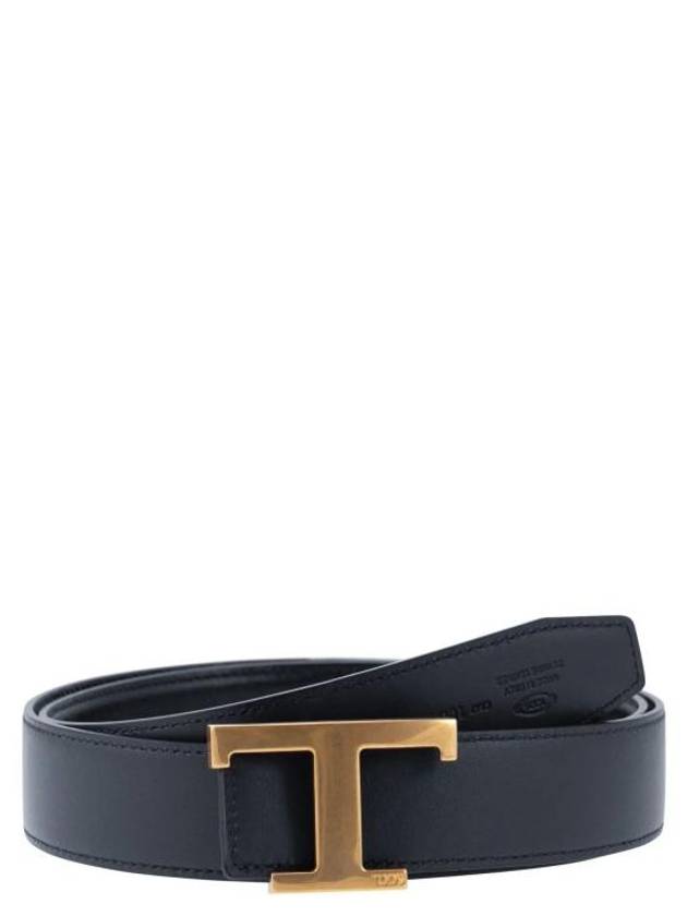 T Timeless Reversible Leather Belt Blue - TOD'S - BALAAN 3