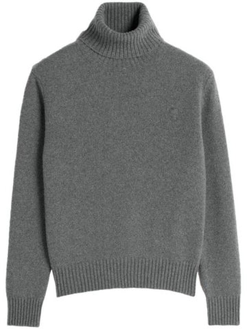 Cashmere Turtleneck Grey - AMI - BALAAN 1