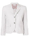 striped seersucker half-line single jacket gray - THOM BROWNE - BALAAN 2