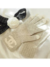 CC Logo Cashmere Knit Gloves Gray Unisex AAA591 - CHANEL - BALAAN 10