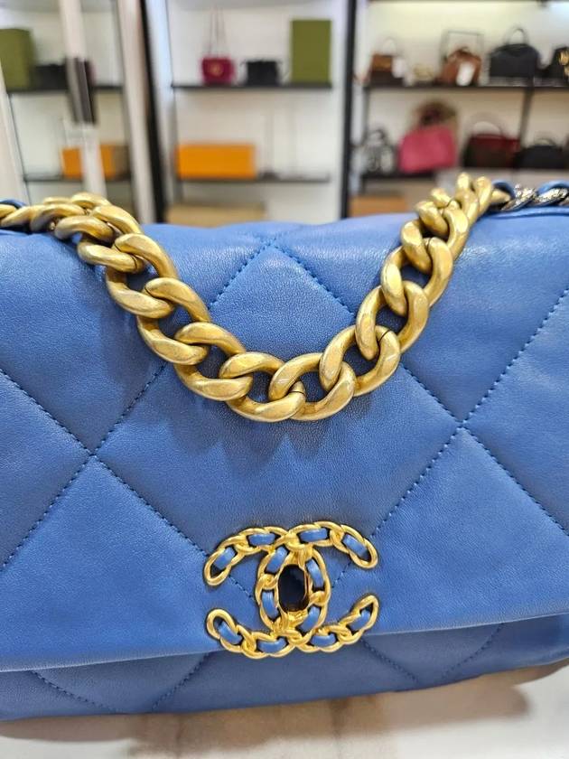 19 Bag Blue Medium Lambskin 29th AS1160 - CHANEL - BALAAN 5