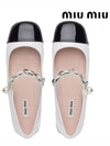 Patent Leather Ballerina Black White - MIU MIU - BALAAN 5