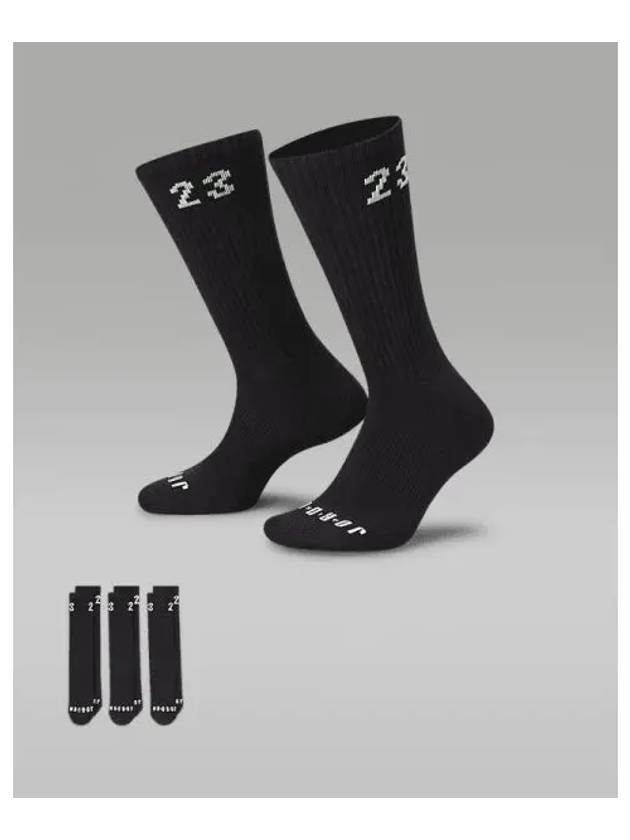 Jordan Essential Crew 3 Pack Socks Black - NIKE - BALAAN 2