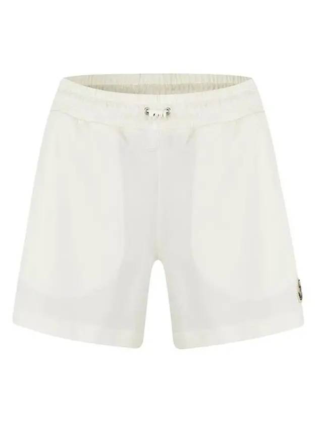 Women s Logo Patch Cotton Shorts Pants White 8H00016 89AJU 034 - MONCLER - BALAAN 2