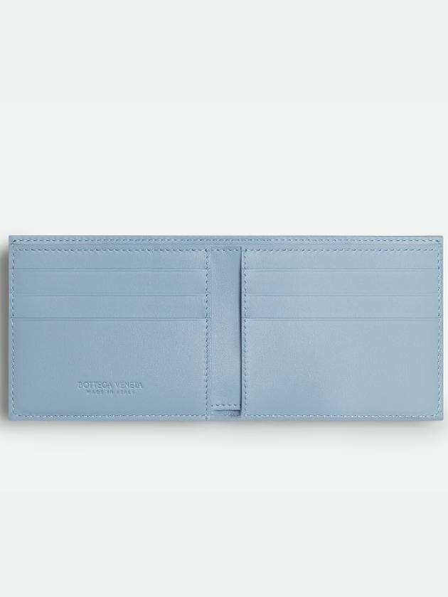 Men’s Cassette Bifold Half Wallet Blue Melange - BOTTEGA VENETA - BALAAN 4