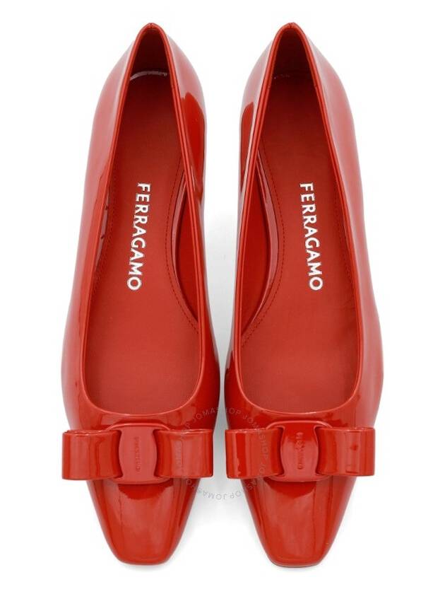 Salvatore Women's Vara Bow Ballerina Flats Red - SALVATORE FERRAGAMO - BALAAN 4