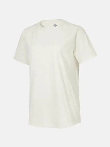 Women s Comfort Fit Hip Cover Short Sleeve T Shirt Ivory SP322TTS77 - DESCENTE - BALAAN 1