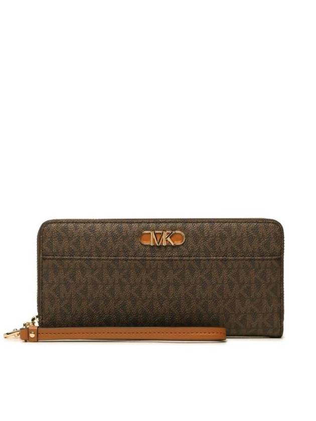 Parker Large Logo Continental Long Wallet Brown - MICHAEL KORS - BALAAN 1