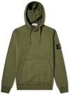 Wappen Patch Cotton Hoodie Khaki - STONE ISLAND - BALAAN 2