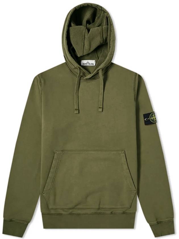 Wappen Patch Cotton Hoodie Khaki - STONE ISLAND - BALAAN 2