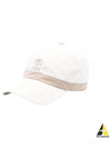 Front Embroidered Logo Ball Cap White - BRUNELLO CUCINELLI - BALAAN 2