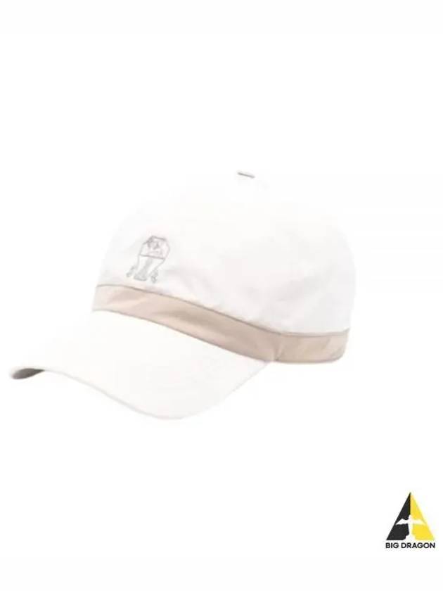 Front Embroidered Logo Ball Cap White - BRUNELLO CUCINELLI - BALAAN 2