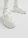 Leather Re-Nylon High Top Sneakers White - PRADA - BALAAN 4