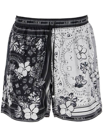 silk bandana print bermuda shorts - AMIRI - BALAAN 1