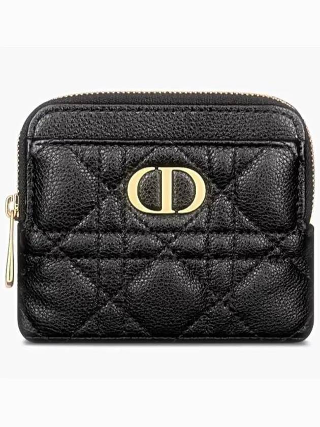 Caro Lavender Supple Cannage Half Wallet Black - DIOR - BALAAN 2