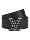 Initials Logo 40mm Reversible Leather Belt Black - LOUIS VUITTON - BALAAN 4