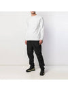 emboss logo double-sided sweatshirt white - STONE ISLAND - BALAAN 5