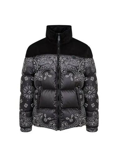 Men's Paisley Pattern Goose Down Jacket Black 270660 - PHILIPP PLEIN - BALAAN 1