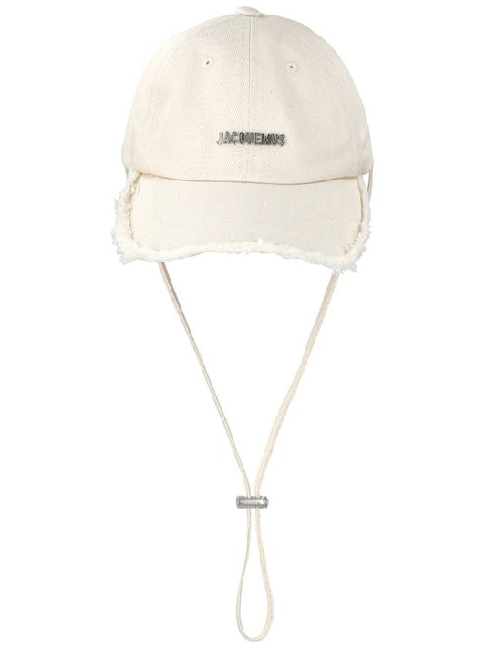 La Casquette Artichaut Fringe Metal Logo Ball Cap Off White - JACQUEMUS - BALAAN 2