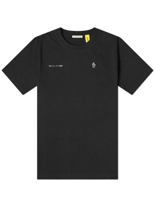 Grenoble Logo Short Sleeve T-Shirt Black - MONCLER - BALAAN 1