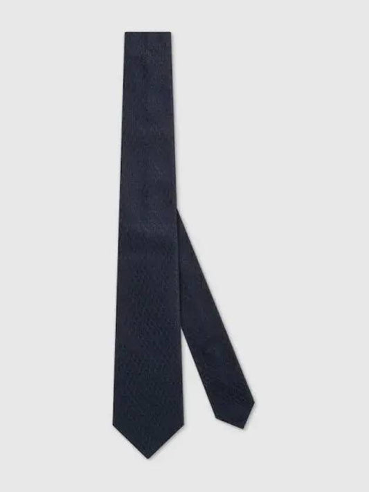 All Over Silk Tie Navy - GUCCI - BALAAN 1