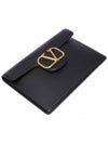 Women's V Logo Clutch Bag Black - VALENTINO - BALAAN 6