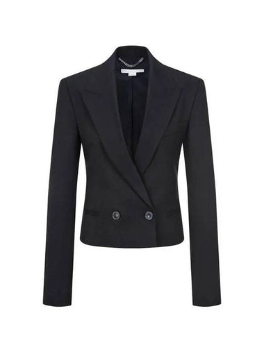 Cropped Double Spancer Jacket Black - STELLA MCCARTNEY - BALAAN 1