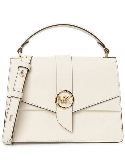 Greenwich Saffiano Strap Medium Shoulder Bag Ivory - MICHAEL KORS - BALAAN 2