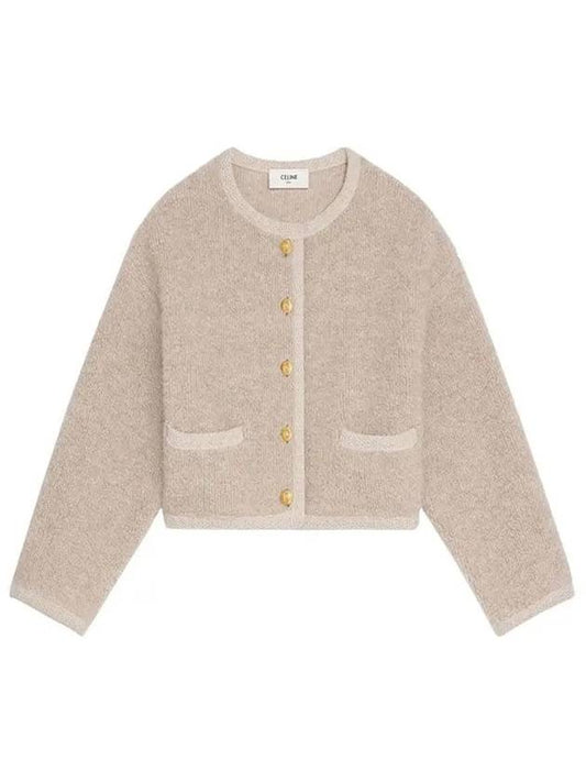 Alphaca Wool Cardigan Oatmeal - CELINE - BALAAN 2