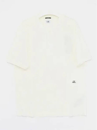 Tacting Piquet Buttoned Short Sleeve T-Shirt White - CP COMPANY - BALAAN 2