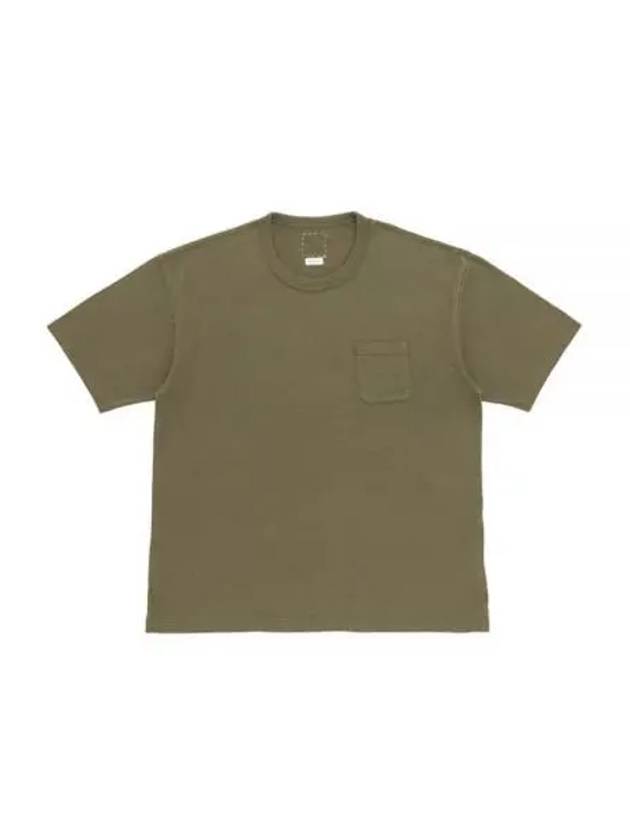 24 Cotton And Silk T shirt 0124105010008 OLIVE Short Sleeve - VISVIM - BALAAN 1