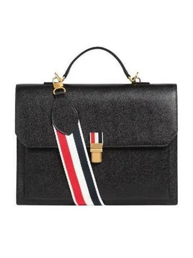 School Top Handle Tote Bag Black UAG065A 00198 - THOM BROWNE - BALAAN 1