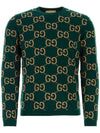 GG Wool Jacquard Knit Top Green - GUCCI - BALAAN 1