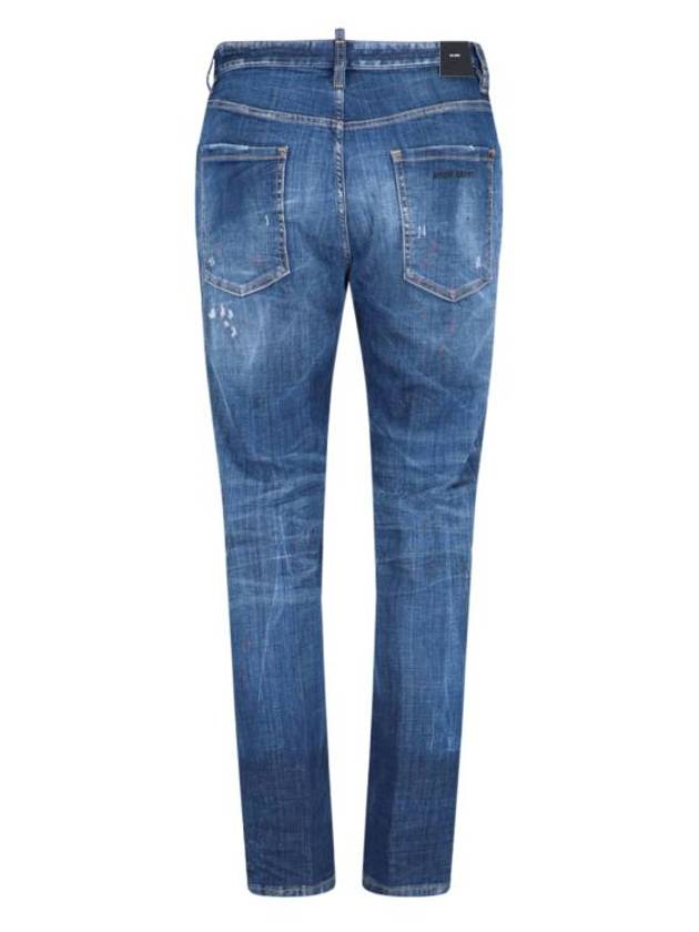 Broken Knee Wash Denim Jeans Blue - DSQUARED2 - BALAAN 3