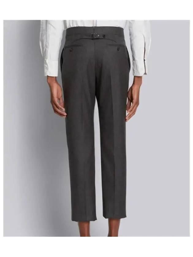 Super 120S Twill Classic Backstrap Trouser Pants Dark Grey - THOM BROWNE - BALAAN 4