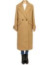 Mabel Women's Coat WO016Z CAMEL BROWN - ALLSAINTS - BALAAN 1