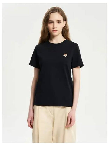 Women s Foxhead Patch Regular T Shirt Black Domestic Product - MAISON KITSUNE - BALAAN 1