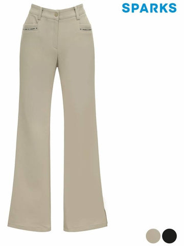 Women s hem side slits bootcut long pants SO3LPA003 - SPARKS - BALAAN 1