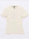 FF Viscose Short Sleeve Knit Top White - FENDI - BALAAN 2