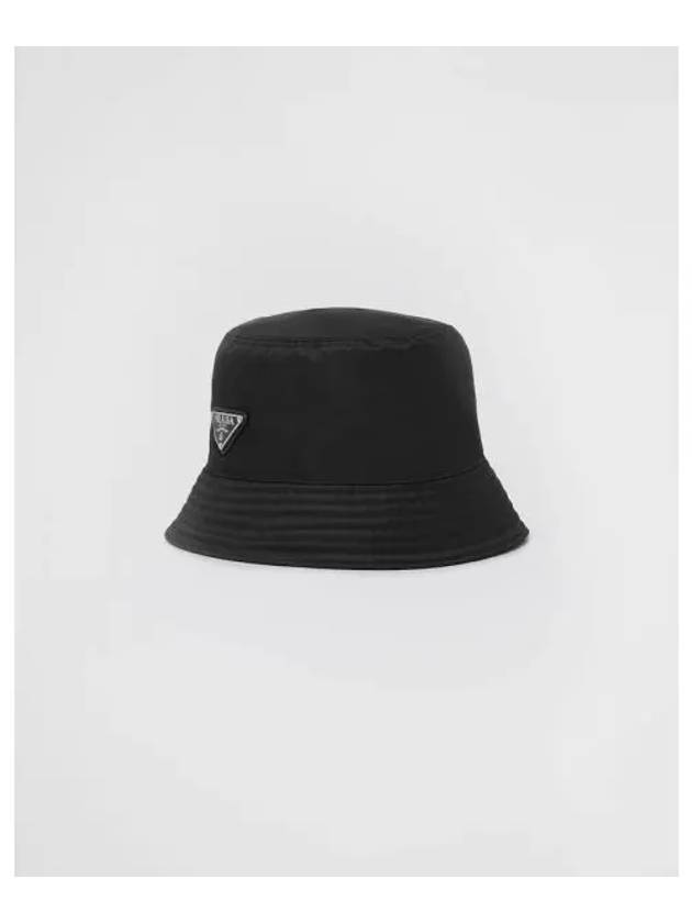 Re-Nylon Triangle Logo Bucket Hat Black - PRADA - BALAAN 2