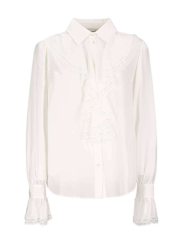 JABOT-COLLAR SILK BLOUSE - ALESSANDRA RICH - BALAAN 1