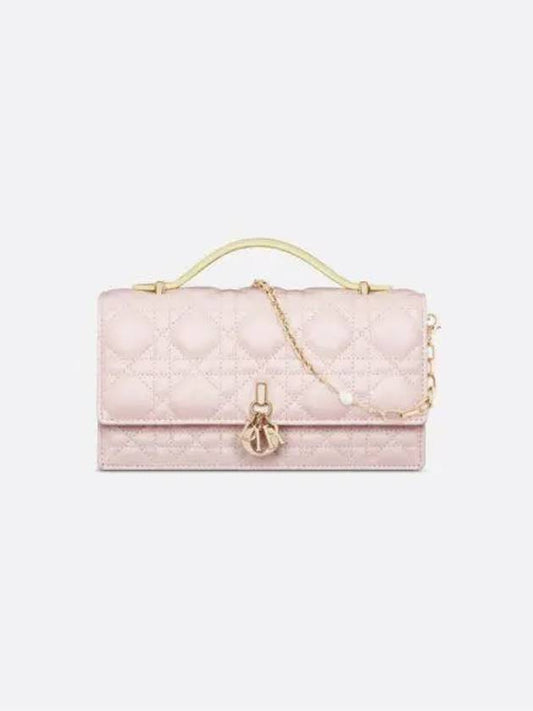 Cannage Lambskin Mini Bag Rose Quartz - DIOR - BALAAN 1